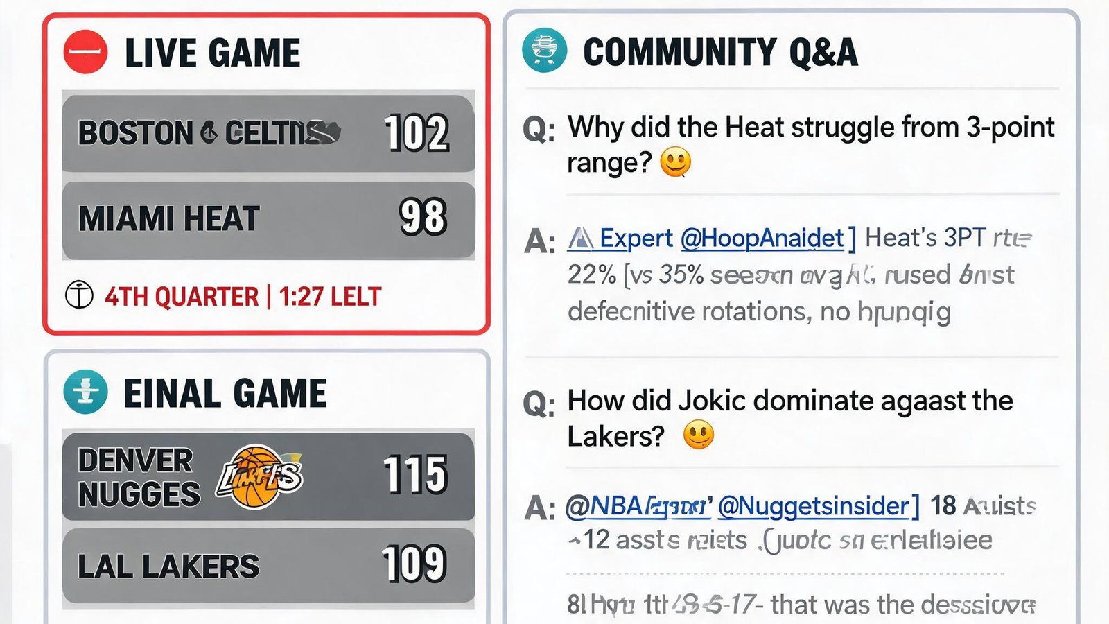 NBA比分网即时完整版的深度问答社区与专家赛后解析界面